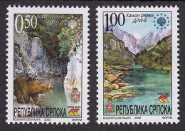 Bosnia Serbia 2003 European Nature Protection Rivers Fauna Bear Fish, Set MNH - Bosnie-Herzegovine