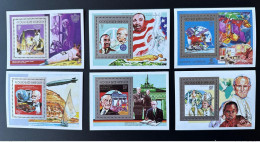 Congo 1992 Mi. Bl. 1307 - 1312 Adenauer Berlin Dog Gandhi Jean Paul II John Pope Space Bateau Dove Zeppelin Oiseau - Afrique