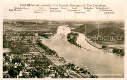 Rhoendorf Blick Von Drachenfels Auf Rhein Eifelhoehen - Bad Honnef