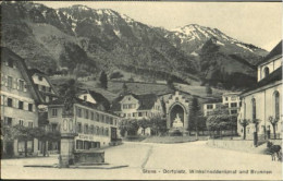 Stans NW Stans Platz Winkelried Denkmal Brunnen Ungelaufen Ca. 1910 - Autres & Non Classés
