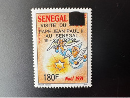 Sénégal 1992 Mi. 1171 Visite Visit Pape Pope John Paul II Jean Johannes Overprint Surchargé - Sénégal (1960-...)