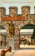 Bad Homburg Kastell Saalburg Standbild Antonius Pius Durchblick Der Porta Decuma - Bad Homburg