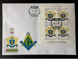 Togo 2022 FDC M/S Mi. ? 50 Ans Grande Loge Régulière Franc-maçons Freimaurer Freemasonry Masonic - Franc-Maçonnerie