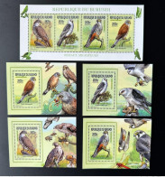 Burundi 2015 / 2016 Mi. AE-AH 3577 + Bl. Oiseaux Migrateurs Birds Vogel Rapaces Birds Of Prey Greifvögel - Aigles & Rapaces Diurnes
