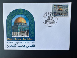Tchad 2022 Mi. ? 400F FDC 1er Jour Joint Issue Emission Commune Al Qods Quds Capitale De La Palestine - Tchad (1960-...)