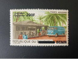Benin 2008 - 2009 Mi. 1524 Surchargé Overprint VW Volkswagen Van Auto Vélo Fahrrad Bicycle Voiture Transport - Voitures