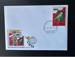 Guinée Guinea 2009 Mi. 6774 FDC Surchargé Overprint Dinosaures Dinosaurier Dinosaurs 200e Anniversaire Charles Darwin - Guinée (1958-...)