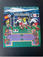 Libye Libya 1985 Mi. Bl. 98 B IMPERF ND Football FIFA World Cup 1986 Mexico Mexiko Fußball Soccer - Libye