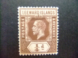 42 LEEWARD 1913 1922 / REY GEORGE V / YVERT 46 MH - Leeward  Islands