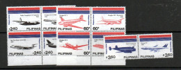 PHILIPPINES - 1986 -PHILIPPINES AIRLINES SET OF 10  MINT NEVER HINGED, SG £15+ - Philippines