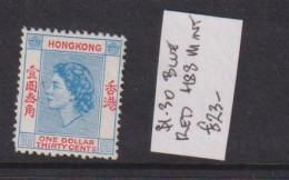 Hong Kong 1953 QE2 - $1.30 Blue & Red SG 188 Mint - Oblitérés