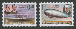 Bosnia Serbia 2003 100 Years Of Aviation Wright Brothers Airplanes Zepelin, Set MNH - Bosnie-Herzegovine