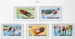 Winter-Olympiade Lake Placid 1980 Niger 278/1 ** 7€ Eis-Lauf Schlitten-Sport Eiskunstlauf Abfahrtslauf Bob Set Of Africa - Hiver 1980: Lake Placid