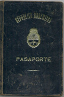 ARGENTINA 1964 PASSPORT - PASSEPORT - PASAPORTE -several Visas And Revenues Stamps : Spain, Italy, South Africa -14 Scan - Historical Documents