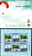 Bosnia Serbia 2004 Europa CEPT Holidays  Les Vacances Urlaub Paragliding Rafting Sports, Booklet MNH - Bosnie-Herzegovine