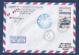 TAAF - Lettre - YT N° 112 - Marion Dufresne - Paquebot - Missions Aux Iles Australes - OP 86/1 - Signé - 1985 - Lettres & Documents