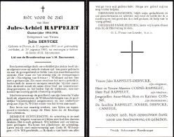 Jules Achiel Rappelet (1891-1960) ~ Oudstrijder (1914-1918) - Devotion Images