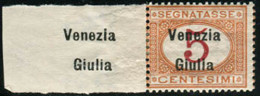 Venezia Giulia - Segnatasse 5 C. Soprastampa Ripetuta Sul Margine - Emissions Locales/autonomes