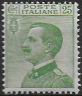 1927 Italia VE III Effigie 1v. Mc MNH Sassone N. 219 - Autres & Non Classés