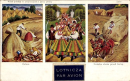 Artiste CPA Buratynski, Polnische Tracht, Landwirtschaft, Heuernte - Sonstige & Ohne Zuordnung