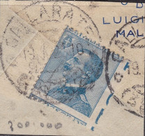 1937 Regno Di Italia - N. 83i 25c. Azzurro USATO SU FRAMMENTO VARIETA' NON DENTELLATO A DESTRA - Autres & Non Classés