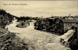 CPA Trollhättan Schweden, Toppö Och Gullötallet, Wasser, Wohnhäuser - Sweden