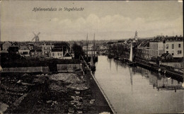 CPA Hellevoetsluis Südholland, Gesamtansicht, Windmühle - Autres & Non Classés