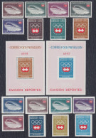 Paraguay 1963 Innsbruck Winter Olympics, Michel 1249-1264, Block 48 & 49, MNH - Hiver 1964: Innsbruck