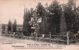 Fère Champenoise (3e Anniversaire De La Bataille De La Marne, 6 Septembre 1917) - Couronne Déposée Par Le Président - Fère-Champenoise