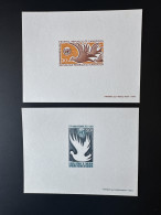 Cameroun Cameroon Kamerun 1970 Mi. 613 - 614 Epreuve Luxe Proof 25e Anniversaire ONU UNO UN Nations Unies United Nations - Pigeons & Columbiformes