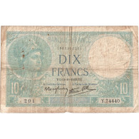 France, 10 Francs, Minerve, 1939-10-12, Y.74440, TB - 10 F 1916-1942 ''Minerve''