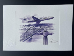 Billet Touristique Souvenir Epreuve D'artiste "Caravelle TAP" Numérotée Et Signée - Other & Unclassified
