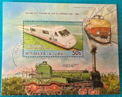 BOGEN / BLOCKMARKEN / EISENBAHN / TRAM / ZUG / LOK / 1985 - Guinée-Bissau