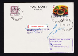 Postcard Finland (Tammisaari) To Finland (Espoo)+ Return - Lettres & Documents