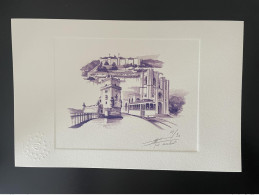 Billet Touristique Souvenir Epreuve D'artiste "Lisboa" Numérotée Et Signée - Autres & Non Classés