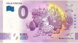 Billet Touristique Souvenir 2022 Portugal Feliz Páscoa - Essais Privés / Non-officiels