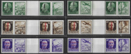 1944 Repubblica Sociale War Propaganda Pairs MNH Sassone N. 25/36 - Autres & Non Classés