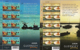 2005 EUROPA CEPT, Guernsey, 2 Minifogli Da 10 Valori, Gastronomia MNH** - Autres & Non Classés