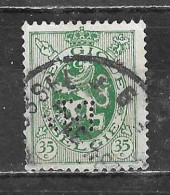 283  Lion Héraldique - Bonne Valeur - Perfo - Perfins - Oblit. - LOOK!!!! - 1909-34