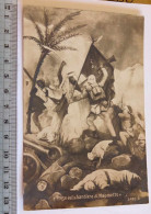 TURCO - ITALIAN  WAR  1911 " IN  THE BATTLE TOOK THE FLAG OF MUHAMMAD " TRAVELED  POSTCARD - ANTICA CARTOLINA VIAGGIATA - Tripolitaine