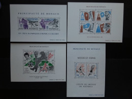 MONACO - 4 BF Anni '80/'90 - Nuovi ** (sottofacciale) + Spese Postali - Neufs