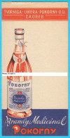 POKORNY - 1st ZAGREB LIQUOR FACTORY ... Croatia Old Pre-war Advertisement * Usine D'alcool Fabbrica Di Liquori - Alcohols