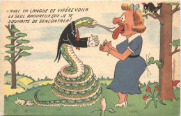Humor - Frau Mit Schlange - Humour