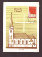 Liechtenstein - (1966) - 4   Carte Maximum -  Eglise De Vaduz - Lettres & Documents