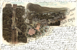 Gruss Aus Bad Ems - Litho - Bad Ems