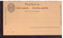 Suisse - Vers 1890 - CP Entier 5 C.  Neuve - Ganzsachen