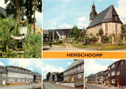 Herschdorf Thueringen Sonnenuhr Blick Zur Kirche Konsumgaststaette Kulturhaus OT - Sonstige & Ohne Zuordnung