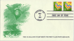 US 2530 Hot Air Balloons Booklet FDC KMC Venture ZAYIX STAMPS 060522SM45 - 1991-2000