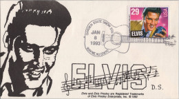 US 2721 FDC Elvis Presley DS Scott Cachet Guitar Cancel ZAYIX 060722SM08 - 1991-2000