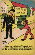 CPA Fantaisie Illustrateur Pierre Tyrere Agent Police Gendarme Policier - Humour